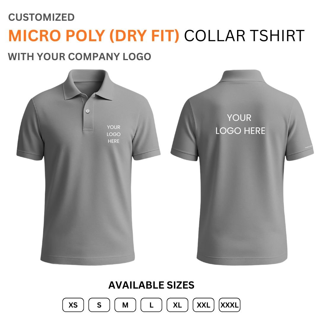 Unisex Polo Neck Dryfit T-Shirt – Micro Poly Dot Knit | Lightweight Corporate Wear