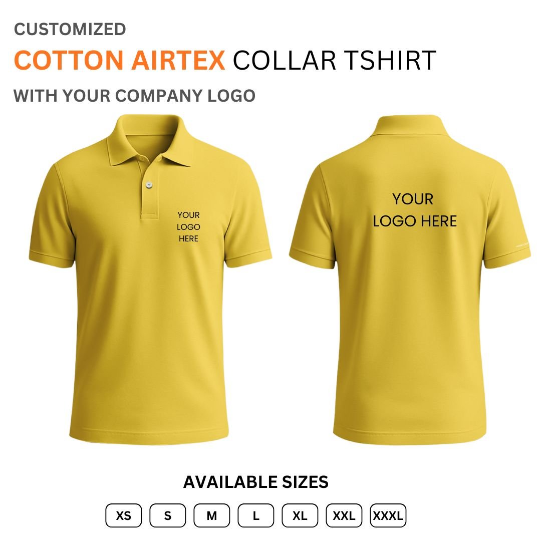 Unisex Polo Neck Cotton T-Shirt – Airtex Pique | Premium Cotton Feel